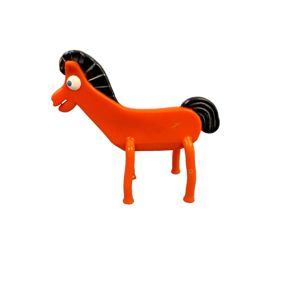Vintage Trendmasters Pokey Bendable Action Figure Gumby Orange Horse Toy 4.5"